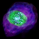 Artist’s concept of oxygen ionizing in galaxy SXDF-NB1006-2 (Image: NAOJ)